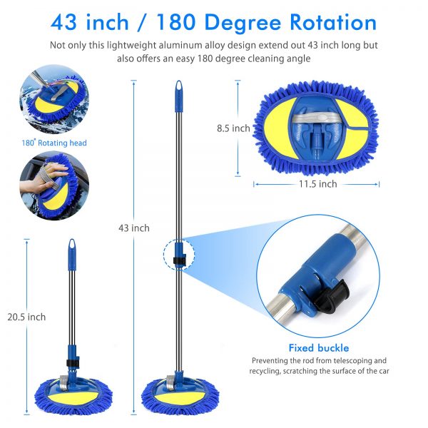 NBT 14PCS Car Care Washing Tools Detailing Brush Set Collapsible Bucket Microfiber Cloth Car Cleaning Kit - Image 4