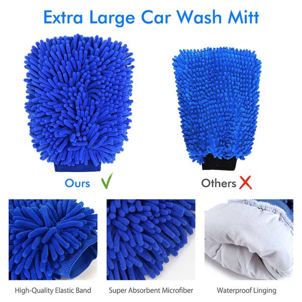 NBT 14PCS Car Care Washing Tools Detailing Brush Set Collapsible Bucket Microfiber Cloth Car Cleaning Kit - Image 5