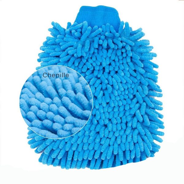 Top Quality Wholesale Customized Scratch Free Car Wash Chenille Gloves Microfiber Dusting Mitt - Image 2