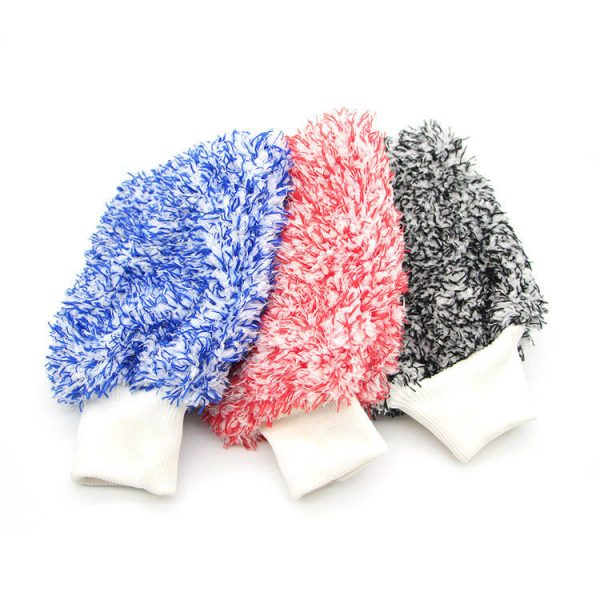 Wholesale Stock Cloth Microfiber Premium Chenille Car Wash Mitt Scratch Free Car Wash Glove