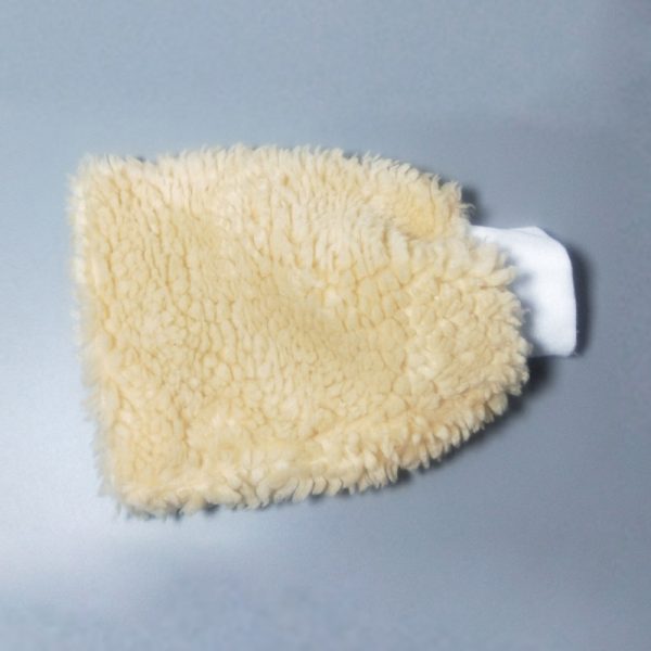 Wholesale Stock Scratch-free Car Wash Glove Microfiber Synthetic Lambs Wool Car Cleaning Mitt