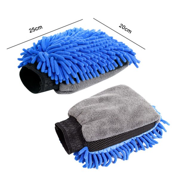 NBT Car Wash Hand Soft Towel Chenille Car Cleaning Mitt Chenille Glove Car Water Proof Microfiber Glove - Image 2