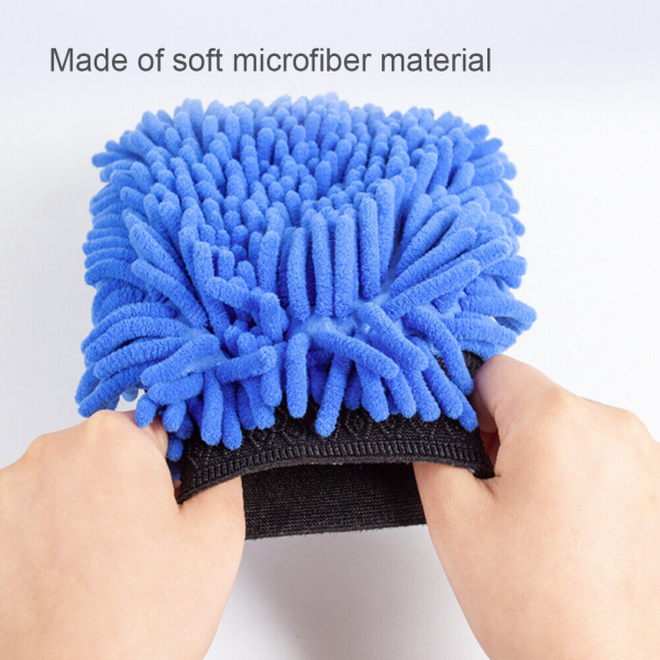 NBT Car Wash Hand Soft Towel Chenille Car Cleaning Mitt Chenille Glove Car Water Proof Microfiber Glove - Image 3