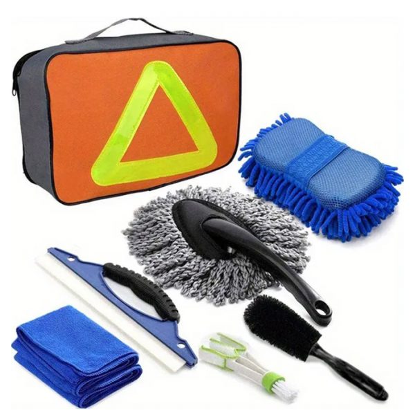 NBT 7PCS Car Care Washing Tools Auto Detailing Brush Car Wash Kit Microfiber Cloth Car Cleaning Set