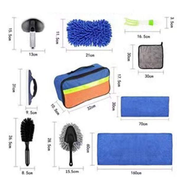 NBT 7PCS Car Care Washing Tools Auto Detailing Brush Car Wash Kit Microfiber Cloth Car Cleaning Set - Image 3